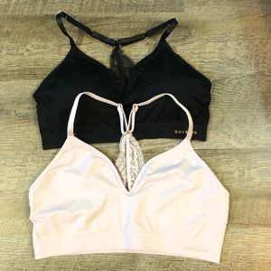 Danskin XL Lace Bralette Set Lilac Black X Large